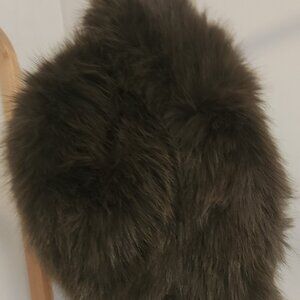 FAUX FUR FAB! By Anthropologie Lucky Zone Faux-Fur Bucket Hat Green NWT